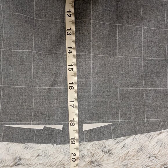 Banana Republic Gray Windowpane Suit Skirt Sz 8 Petite - Picture 7 of 9